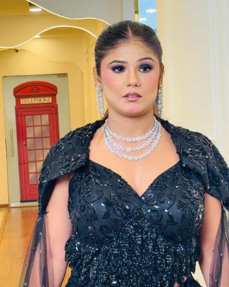 Cocktail Black Sequin Gown Studio Glam