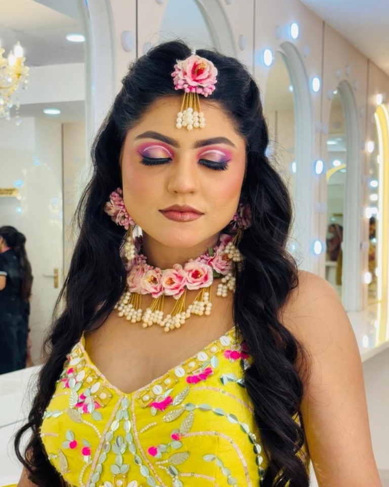 Haldi Floral Jewelry Close Portrait